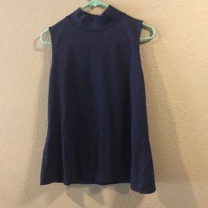 - Isaac Mizrahi Live Essentials Pima Mock Neck Sleeveless Top Size Large